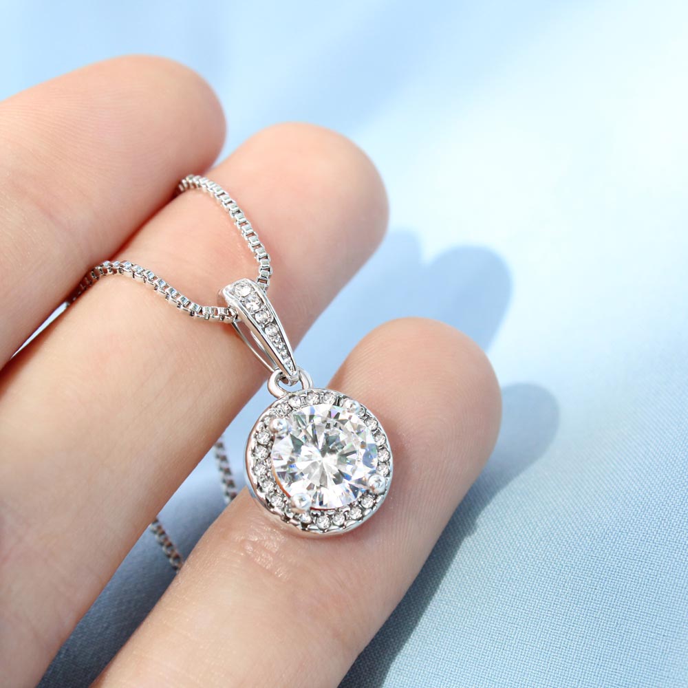 Merry Christmas to the One Who Lights My Fire / Cubic Zirconia Necklace Pendant Gift