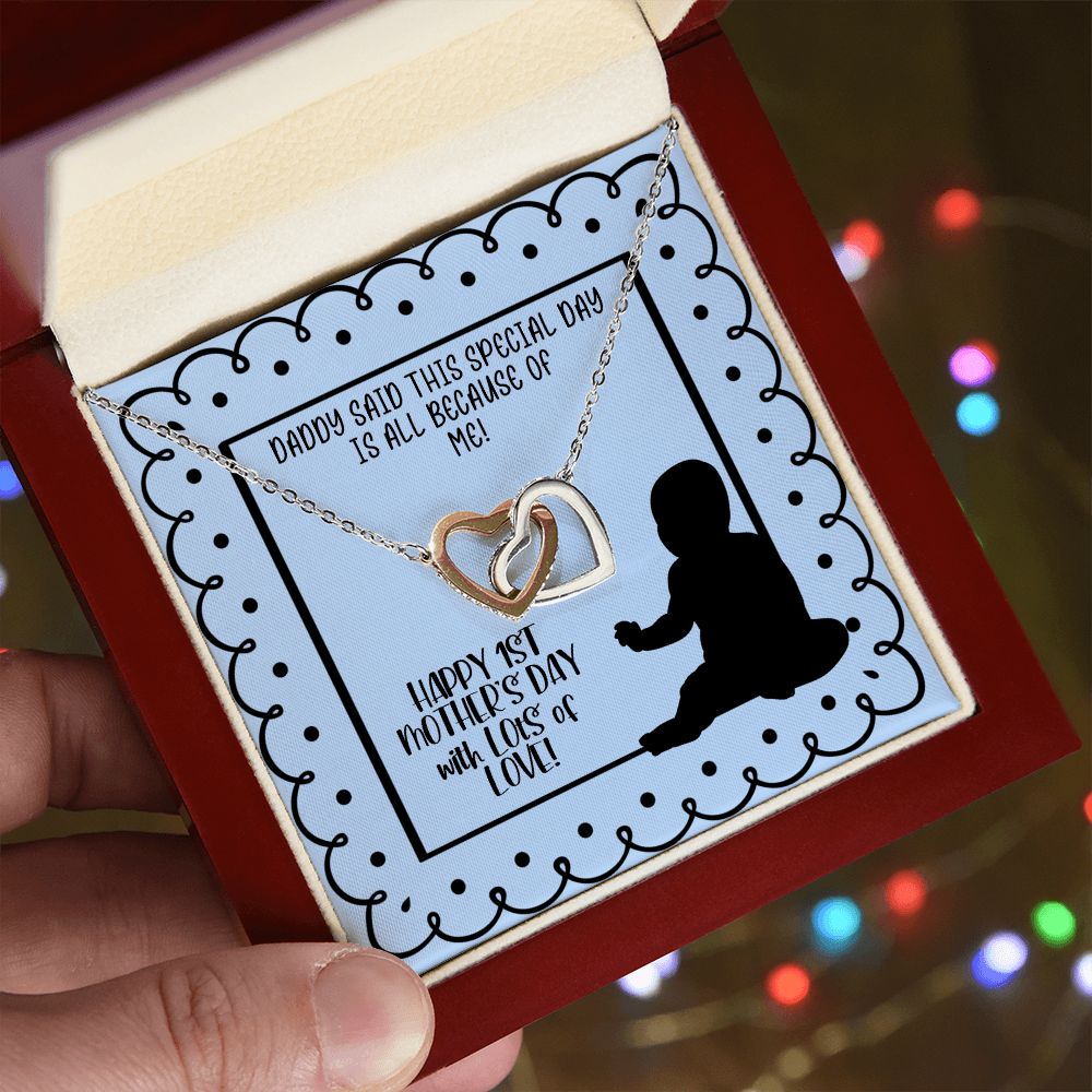 1st Mother's Day Necklace - Gift for New Mom from Baby