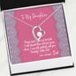 To My Daughter - Please Don't Grow Up Too Fast - Love Always, Dad - Cubic Zirconia Heart Necklace