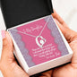 To My Daughter - Please Don't Grow Up Too Fast - Love Always, Dad - Cubic Zirconia Heart Necklace