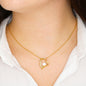 To My Daughter - Please Don't Grow Up Too Fast - Love Always, Dad - Cubic Zirconia Heart Necklace