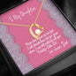To My Daughter - Please Don't Grow Up Too Fast - Love Always, Dad - Cubic Zirconia Heart Necklace