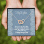 To My Daughter - I'll Always Love You, Mom - Interlocking Hearts Necklace