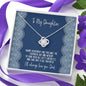 Gift for Daughter, Gift from Dad, Love Knot Necklace, To Daughter from Dad, Birthday Gift for Daughter