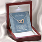 To My Daughter - I'll Always Love You, Mom - Interlocking Hearts Necklace