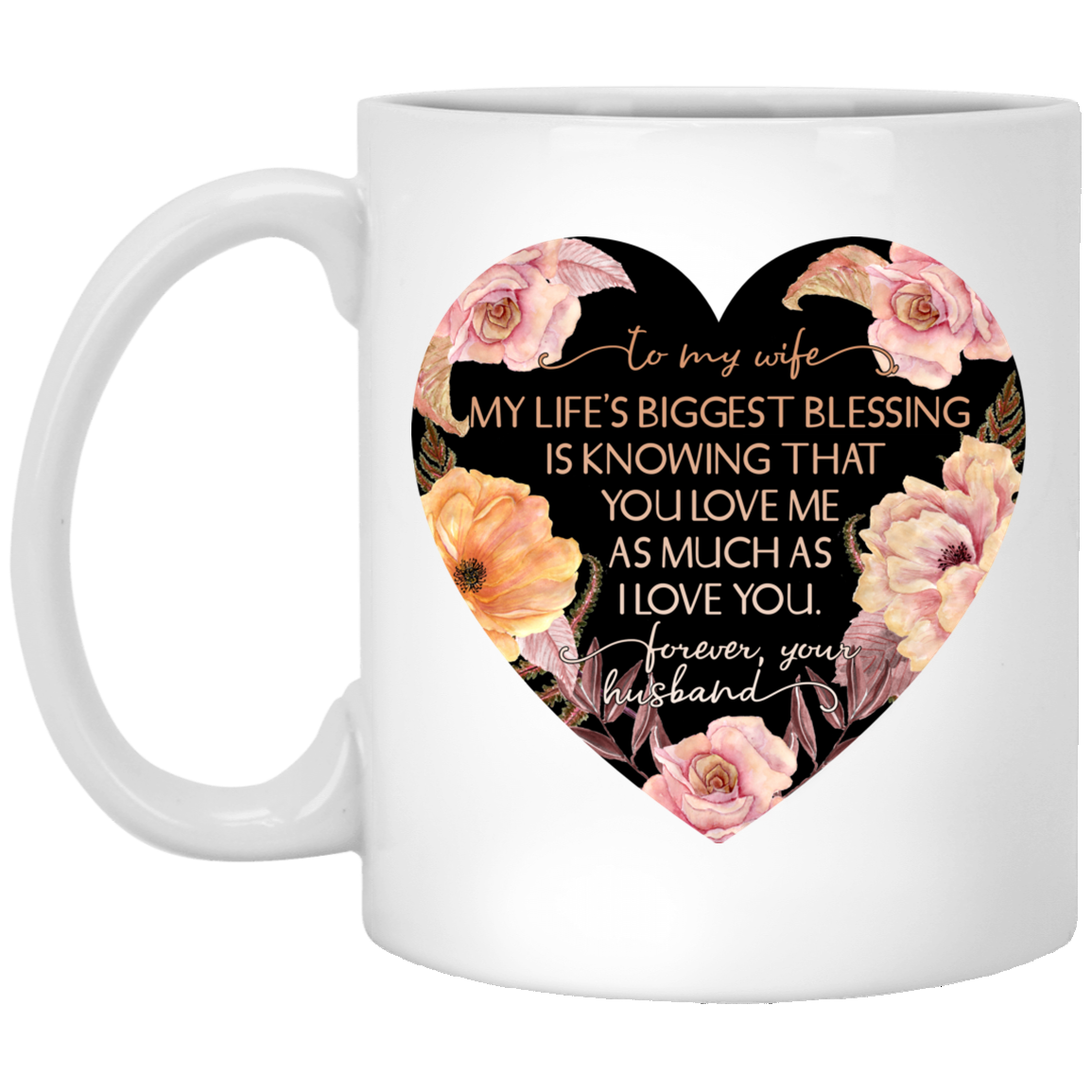 To My Wife, My Life's Biggest Blessing - White Mugs