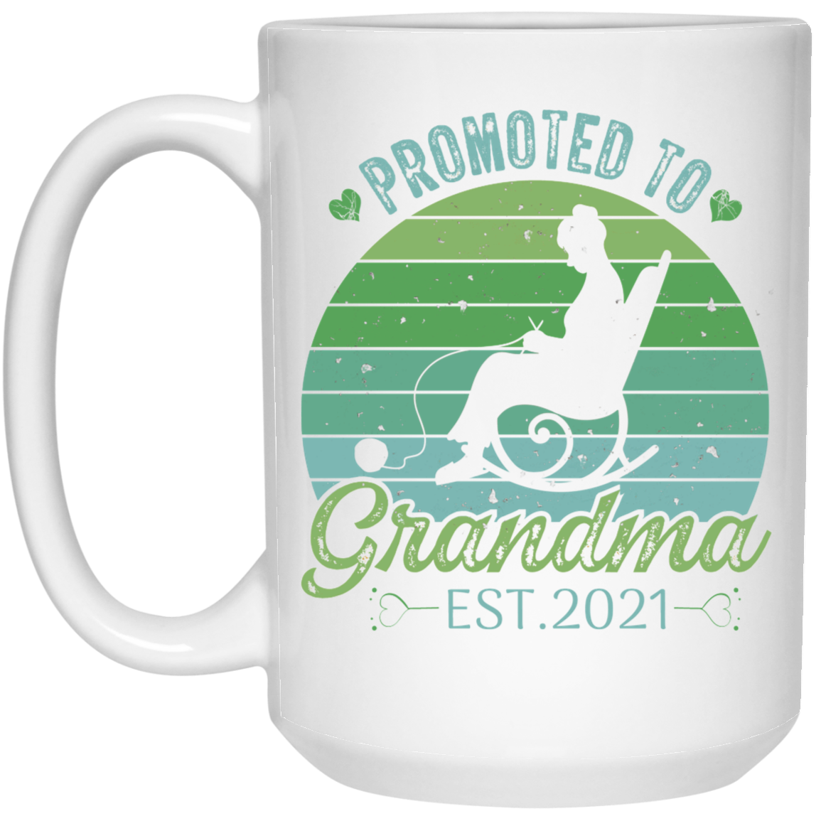 Promoted to Grandma White Mugs