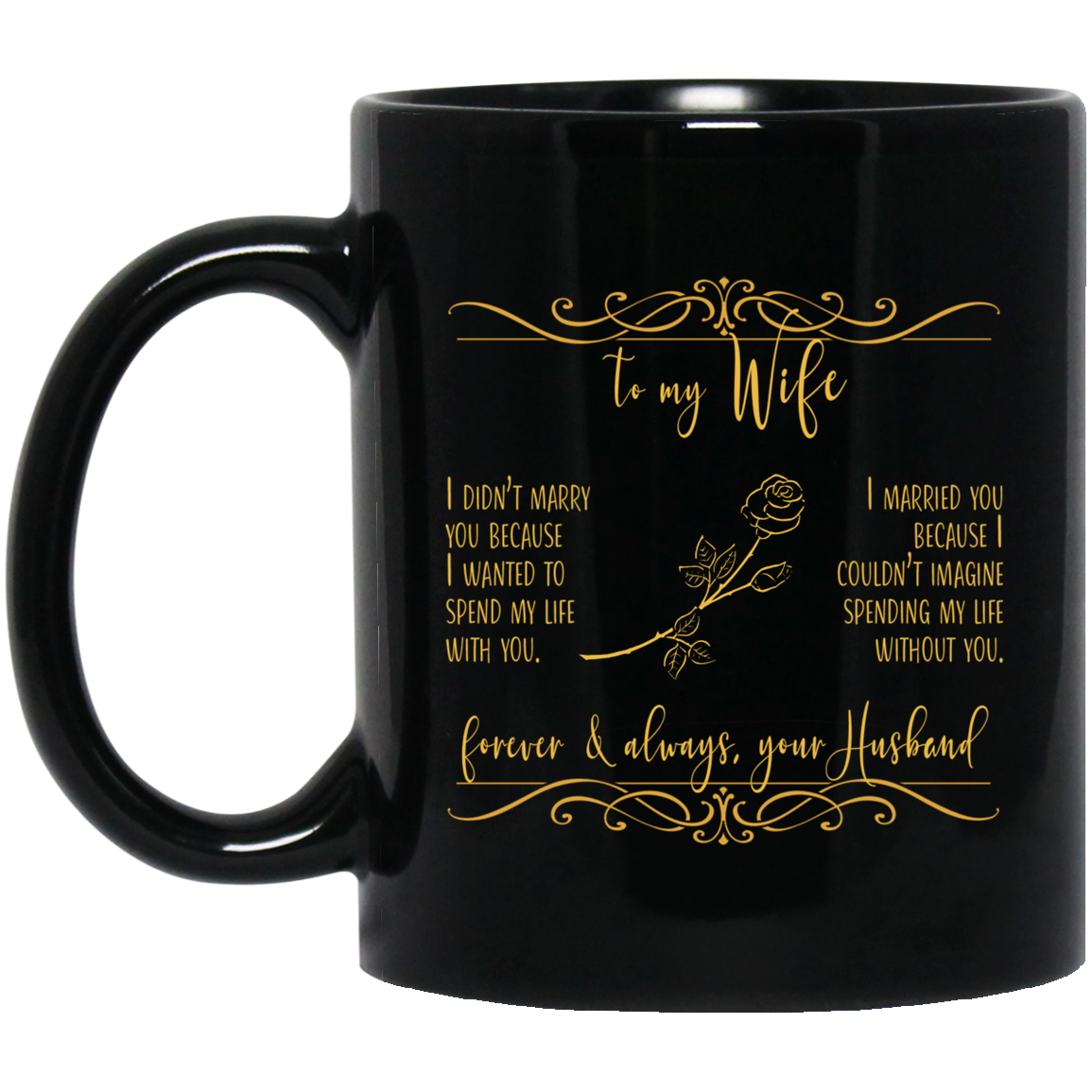 Spend My Life with You Black Mugs