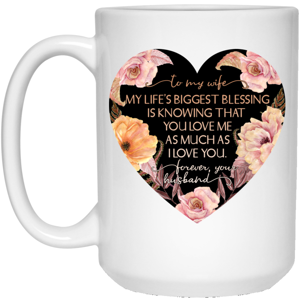 To My Wife, My Life's Biggest Blessing - White Mugs