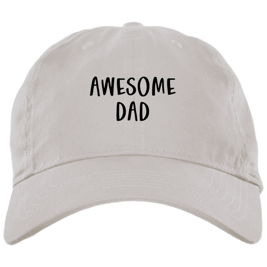 Awesome Dad Brushed Twill Unstructured Dad Cap