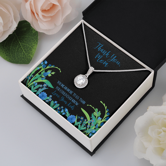 Gift for Mom from Kids / Eternal Hope Cubic Zirconia Pendant Necklace / Gift for Mother's Day, Birthday, or Just Because