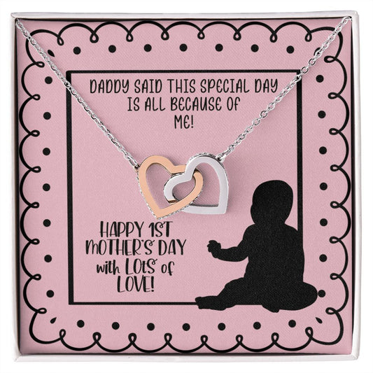 1st Mother's Day Necklace - Gift for New Mom from Baby