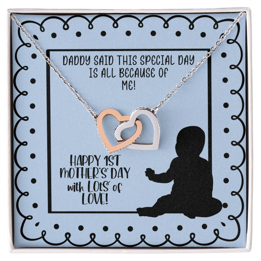 1st Mother's Day Necklace - Gift for New Mom from Baby
