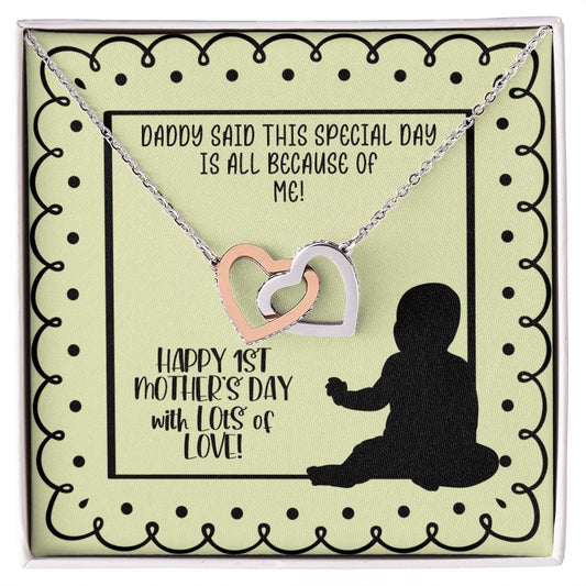 1st Mother's Day Necklace, Gift from Baby to Mom