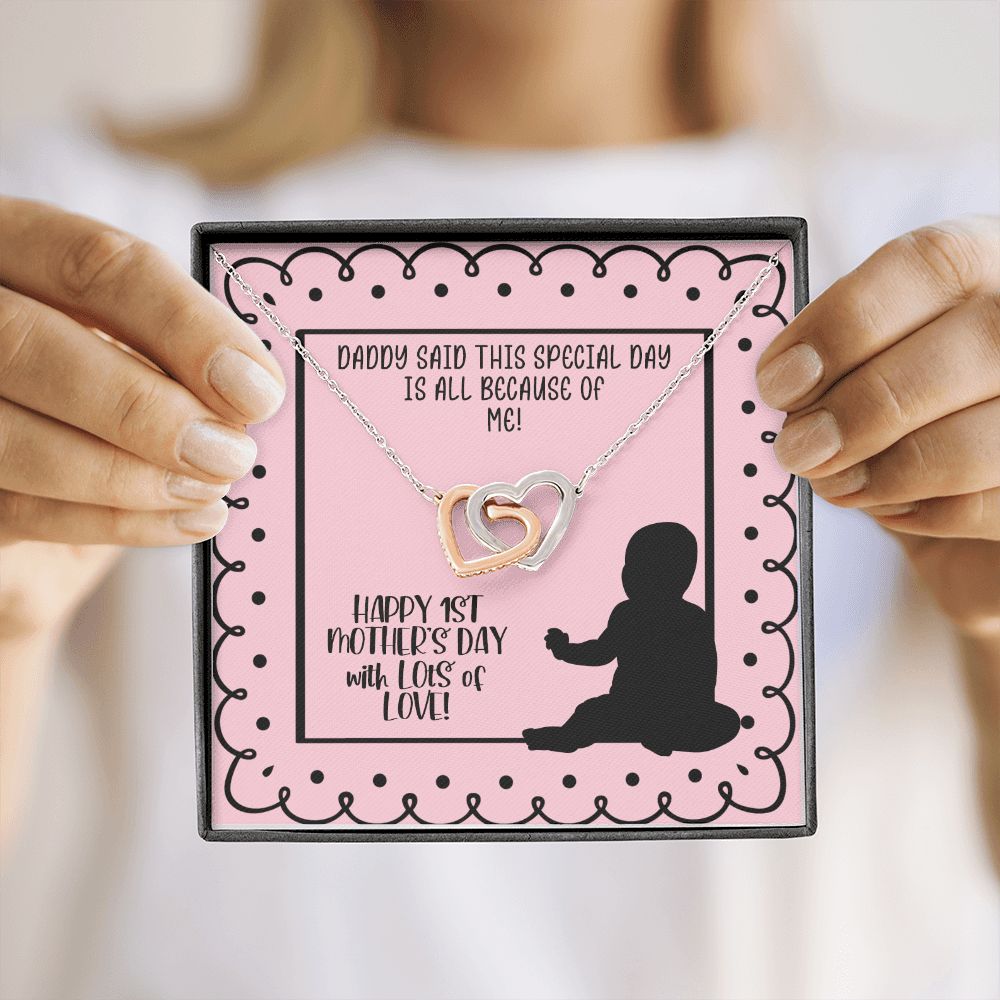 1st Mother's Day Necklace - Gift for New Mom from Baby