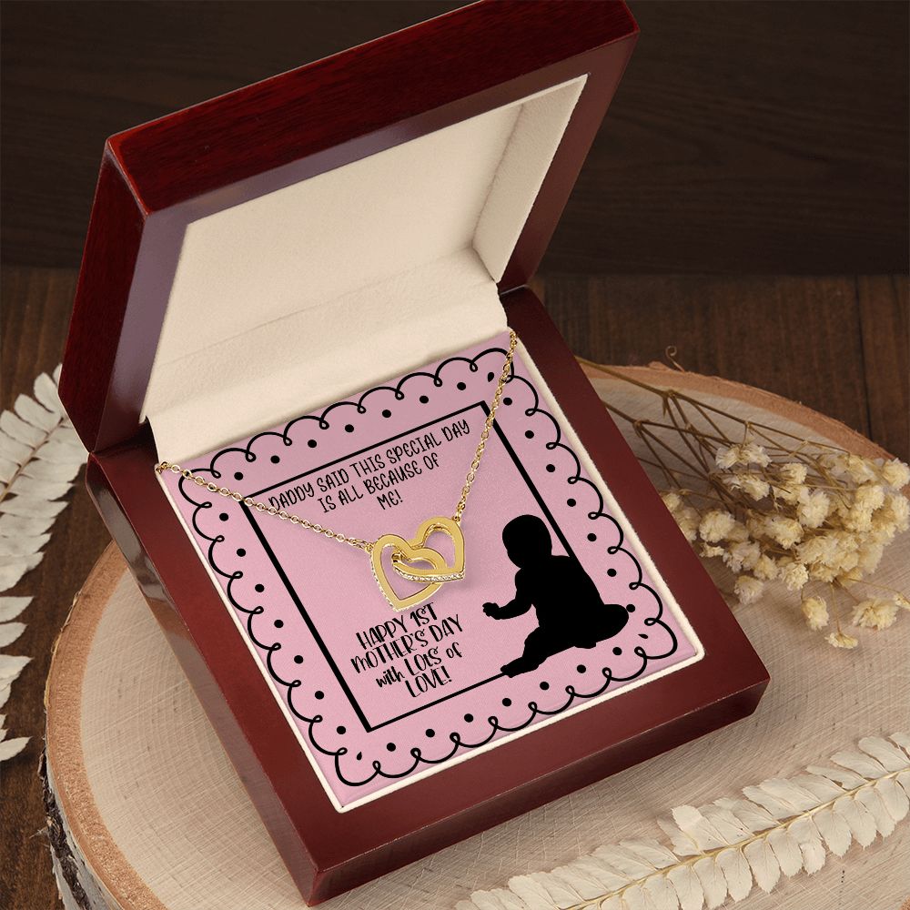 1st Mother's Day Necklace - Gift for New Mom from Baby