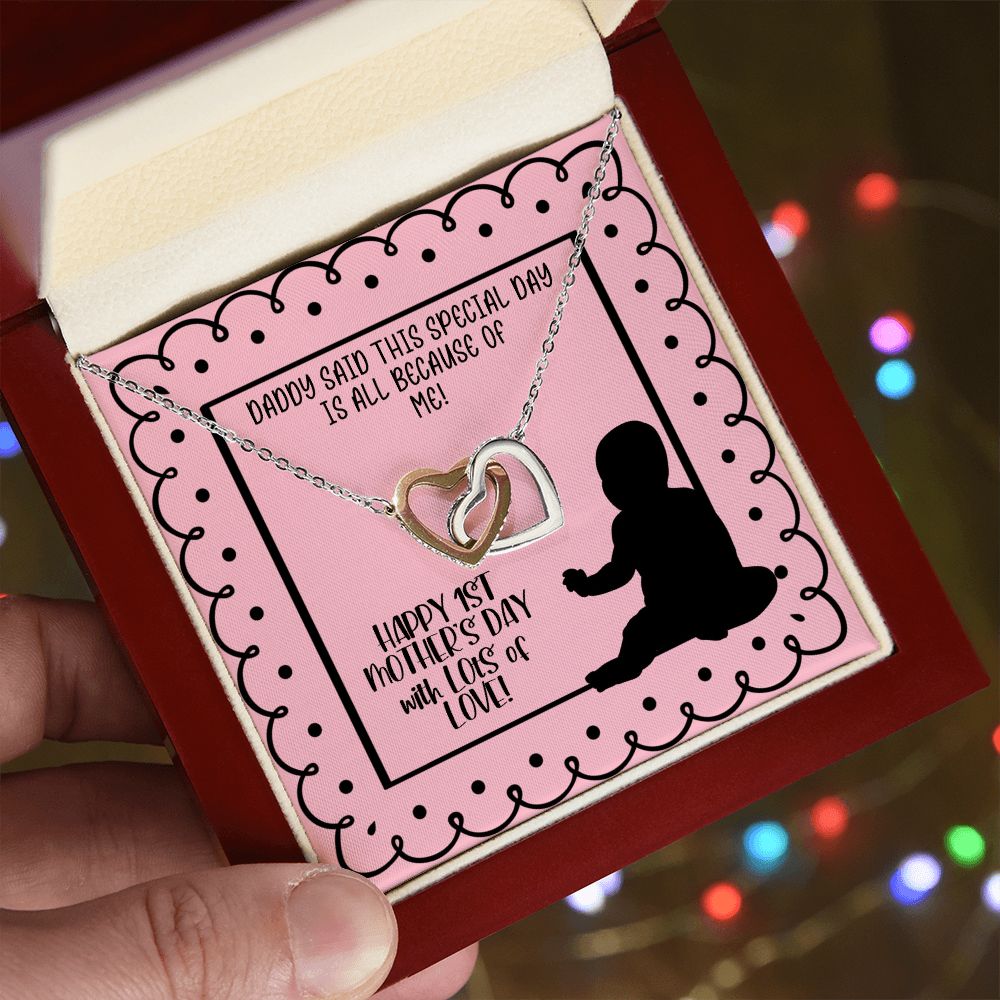 1st Mother's Day Necklace - Gift for New Mom from Baby