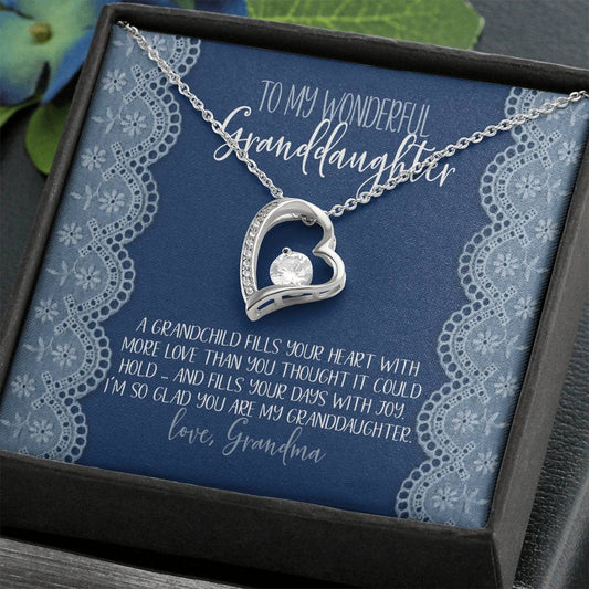 Gift for Granddaughter, Heart Necklace, Gift from Grandma, Grandma to Granddaughter, Granddaughter Birthday, Graduation Gift, Christmas Gift, Congratulations