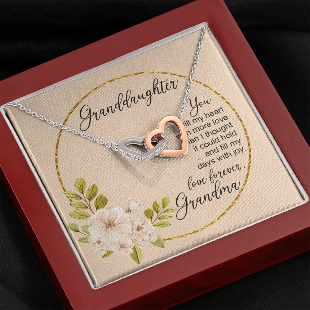 Necklace for Granddaughter, You Fill My Heart with Love, Gift from Grandmother