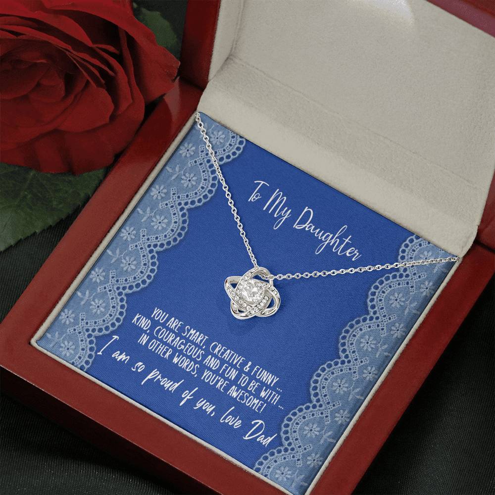 To My Daughter - You're Awesome! - love Dad - Necklace